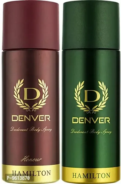 DENVER Hamilton and Honour Combo Deodorant Spray - For Men  (400 ml, Pack of 2)-thumb0