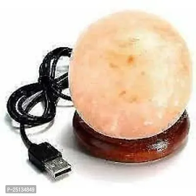 USB Salt Lamp Pyramid Shape Himalayan Crystal Rock Salt USB Lamp For Computer Laptop Car Weight 400 G Globe Shape