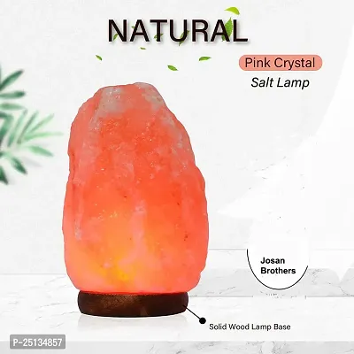 Natural Pink Rock Salt Lamp Natural Air Purifier Ionizer Himalayan Salt Lamp - Electric - Vastu, Feng Shui, Home Decor Natural Lamp 1.5 To 2 Kg - 2 Bulb-thumb0