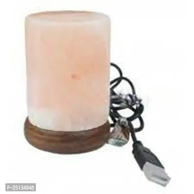 USB Salt Lamp Pyramid Shape Himalayan Crystal Rock Salt USB Lamp For Computer Laptop Car Weight 400 G Cylinder Shape