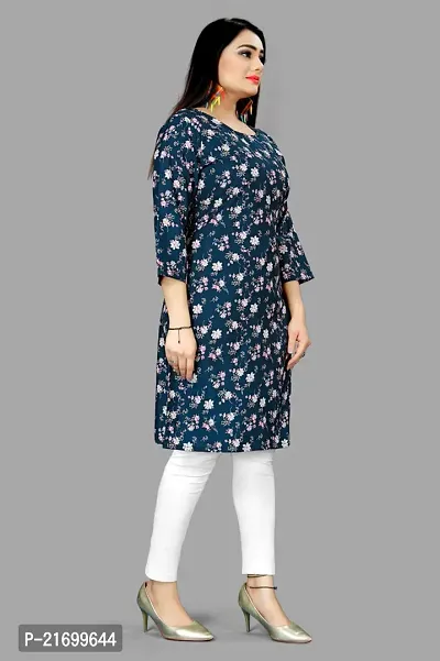 A-Line Multicoloured Printed Crepe Kurta