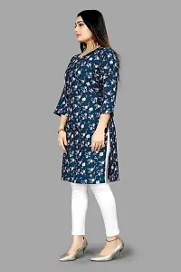 A-Line Multicoloured Printed Crepe Kurta-thumb3