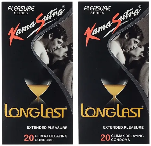 Kamasutra Longlast Extended Pleasure 20 Climax Delaying Condoms (Pack of 2)