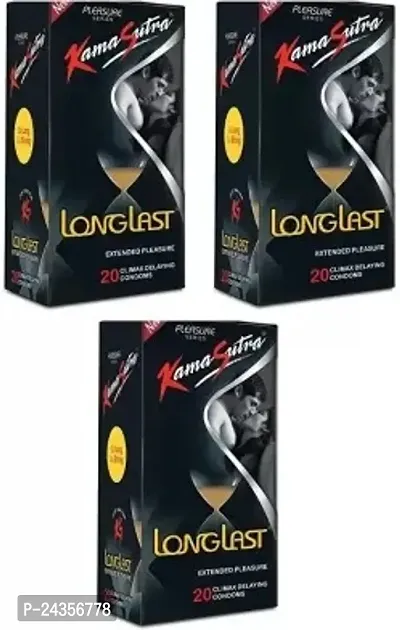 Kamasutra LongLast Condom 20's Pack (Set of 3, 60S) Condom-thumb0