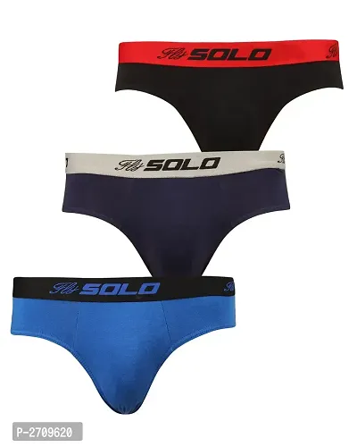 Men's Cotton Solid Basic Brief Pack of 3