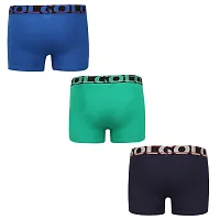 Men's Multicoloured Cotton Basic Trunk Set Of 3-thumb1