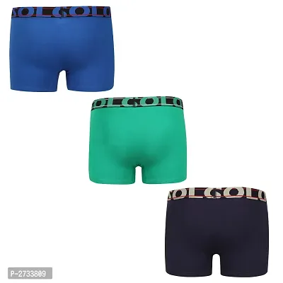 Men's Multicoloured Cotton Basic Trunk Set Of 3-thumb2