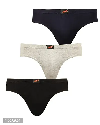 Men's Multicoloured Cotton Basic Brief Set Of 3-thumb0