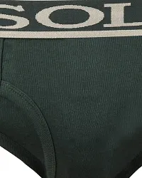 Elegant Green Cotton Solid Briefs For Men-thumb2