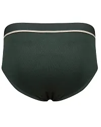 Elegant Green Cotton Solid Briefs For Men-thumb1