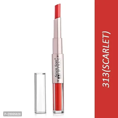 Seven Seas Lip Duo 2 In 1 Lipstick Matte Finish 2-in-1 Duo Liquid Lipstick with Matte Finish and Moisturizing Gloss (Scarlet)-thumb4