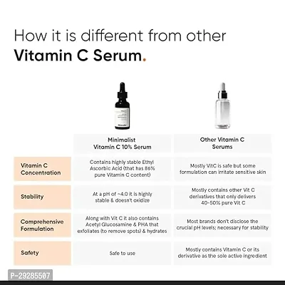 Minimalist 10% Vitamin C Face Serum for Glowing Skin (Formulated  Tested For Sensitive Skin) | Non Irritating | Non Sticky | Brightening Vit C Formula For Men and Women | 30 ml (30 ml)-thumb2