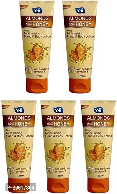 YHI Almonds with Honey deep moisturising hand  body lotion (pack of 5 )-thumb0