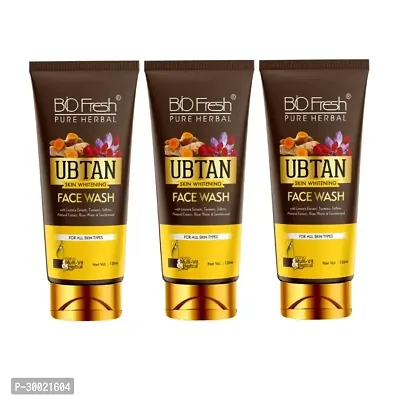 B I O F R E S H Ubtan Face Wash Skin Whiting with Turmeric, Saffron, Almond and Rose Water Face Wash ( pack of3)-thumb0