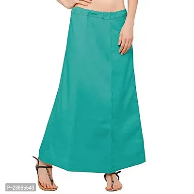 Reliable Green Cotton Solid Stitched Patticoats For Women-thumb0