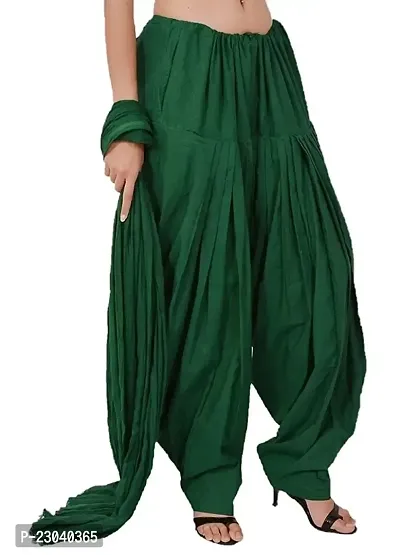 Stylish Fancy Designer Cotton Solid Patiyala Salwar With Dupatta For Women-thumb0