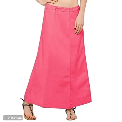 Reliable Pink Cotton Solid Stitched Patticoats For Women-thumb0