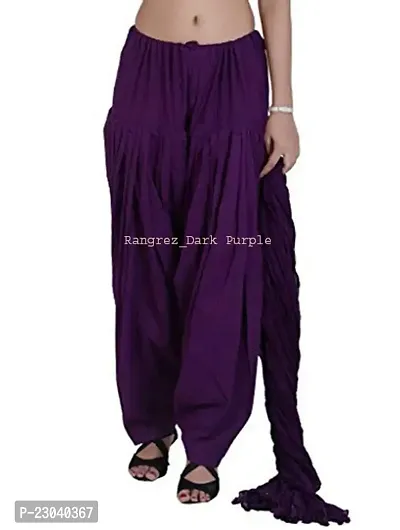 Stylish Fancy Designer Cotton Solid Patiyala Salwar With Dupatta For Women-thumb0