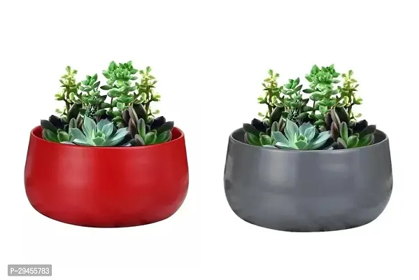 Metal Agate Stone Printed Pot with Stand for Indoor Outdoor use Home Office Restaurant Hotel Gifting Purpose Pack of 2