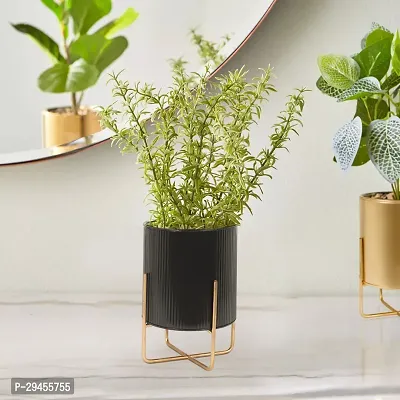 Table Planter In Gold Finish For Indoor Outdoor Plant Container