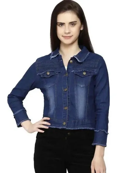 Trendy Front Button Denim Jacket