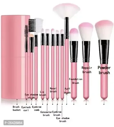 Stylish Elegant Makeup Brushes Pack Of 12-thumb0