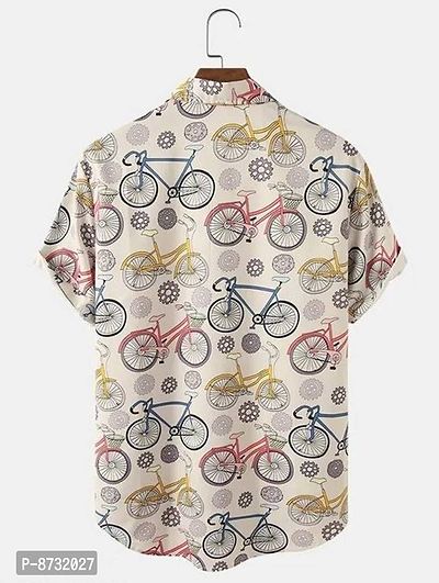 Digital Printed Mens Casual Shirt Printed Stitched Half Sleeve Shirt-thumb3