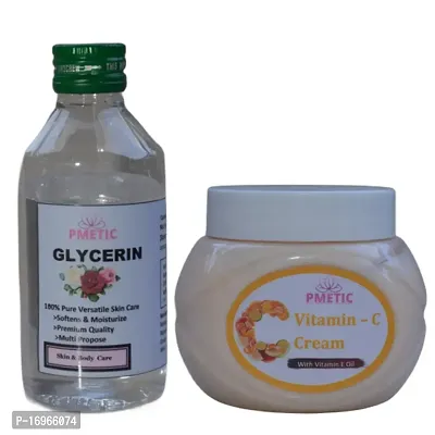 Pmetic Glycerin 100ml, Vitamin-c cream 200gm For Face