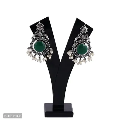 Eivri Fancy Jewellery Earring For Women  Girls (Green) For Rakhi Gift-thumb2