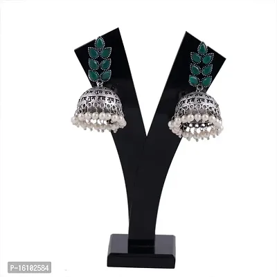 Eivri Hum Tum Design Jewellery Earring For Women  Girls (Green) For Rakhi Gift-thumb2