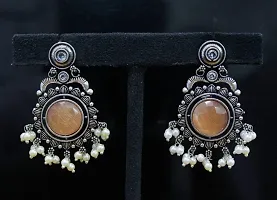 Eivri Fancy Jewellery Earring For Women  Girls (Orange) For Rakhi Gift-thumb1