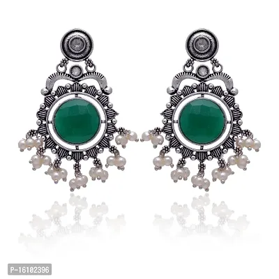 Eivri Fancy Jewellery Earring For Women  Girls (Green) For Rakhi Gift-thumb0