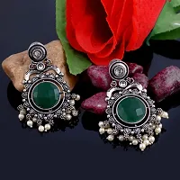 Eivri Fancy Jewellery Earring For Women  Girls (Green) For Rakhi Gift-thumb2