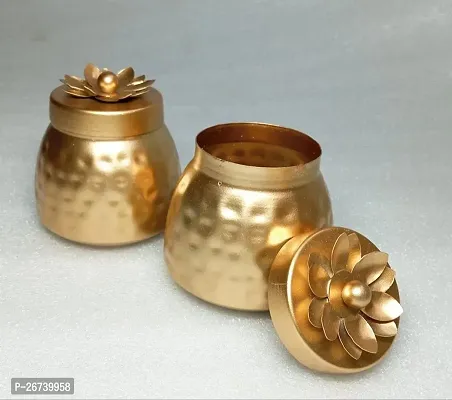 dry fruits jar with gold colour-thumb2