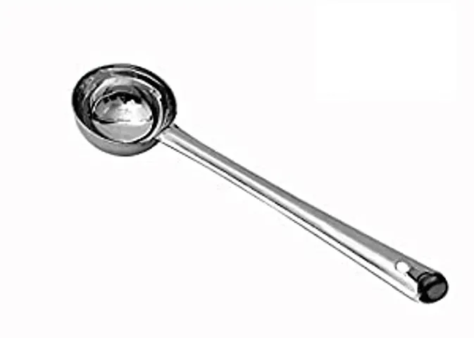 MANNAT Heavy Gauge Food Grade Stainless Steel deep laddle, Serving Spoon, Karchi with Long Handle (Ladle) (11.5 Inch)
