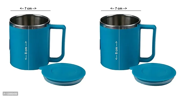 Multipurpose Steel Coffee Mugs- Pack Of 2