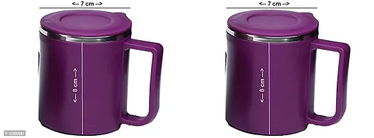 Multipurpose Steel Coffee Mugs- Pack Of 2