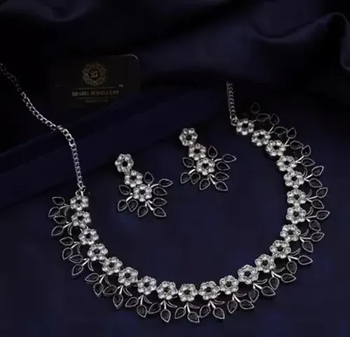 Brass American Diamond Choker Jewellery Sets