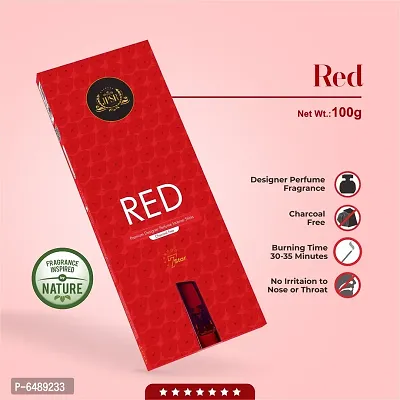 Red Premium Lifestyle Incense Stick 100% Charcoal Free Agarbatti for Pooja-thumb3