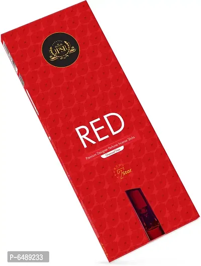 Red Premium Lifestyle Incense Stick 100% Charcoal Free Agarbatti for Pooja-thumb0