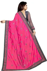 Fancy Net Saree with Blouse Piece for Women-thumb1