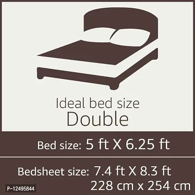 EVA Home Glace Cotton Kids Double Bedsheet with 2 Pillow Covers (Blue Aerospace, Double)-thumb2