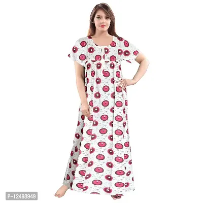 KHUSHI PRINT Women's Cotton Nightwear Maternity Maxi Gown (Pack of 2 Pcs,) Black,Maroon-thumb4