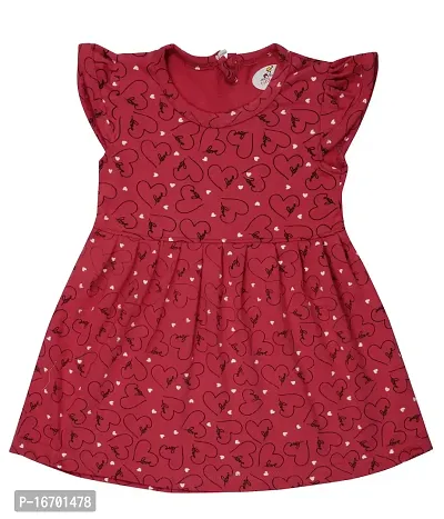 Little Buds Baby Girl Cotton Printed Pack of 2 Frock Red;Pink Colour-thumb4