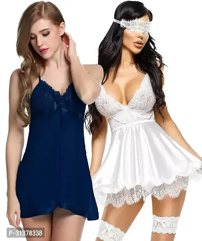 Stylish Babydoll Night Dress For Women, Pack of 2-thumb0