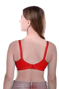 Stylish Red Cotton Solid Bras For Women-thumb3