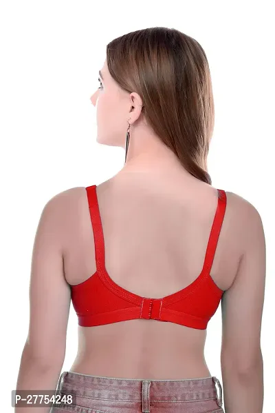 Stylish Red Cotton Solid Bras For Women-thumb4