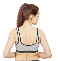 Stylish Black Cotton Solid Bras For Women-thumb3