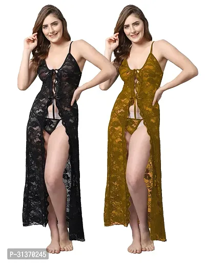 Stylish Babydoll Night Dress For Women, Pack of 2-thumb0