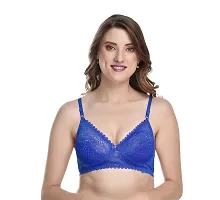 Women Net Bra Panty Set for Lingerie Set Pack of 2  Color : Blue,Maroon-thumb4